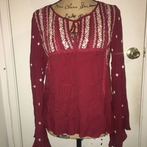 Boho Style long sleeve blouse